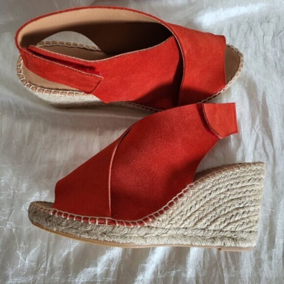 Maypol - Red  Leather Espadrilles  Shoes NWOT Women’s Sz 8 - Picture 13 of 14